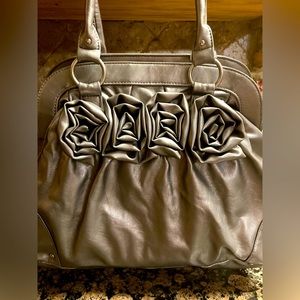 Metallic rose adored handbag